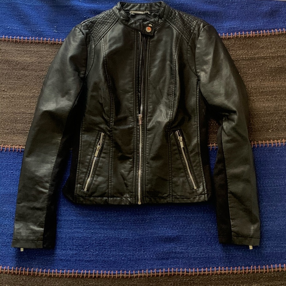 Black Faux Leather Jacket